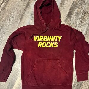 Danny Duncan Mens Small Maroon~Graphic Hoodie Virginity Rocks